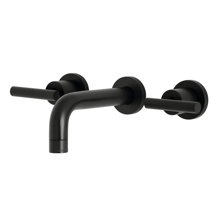 Kingston Brass KS8120CML Manhattan 2-Handle 8 in. Wall Mount Bathroom Faucet Matte Black