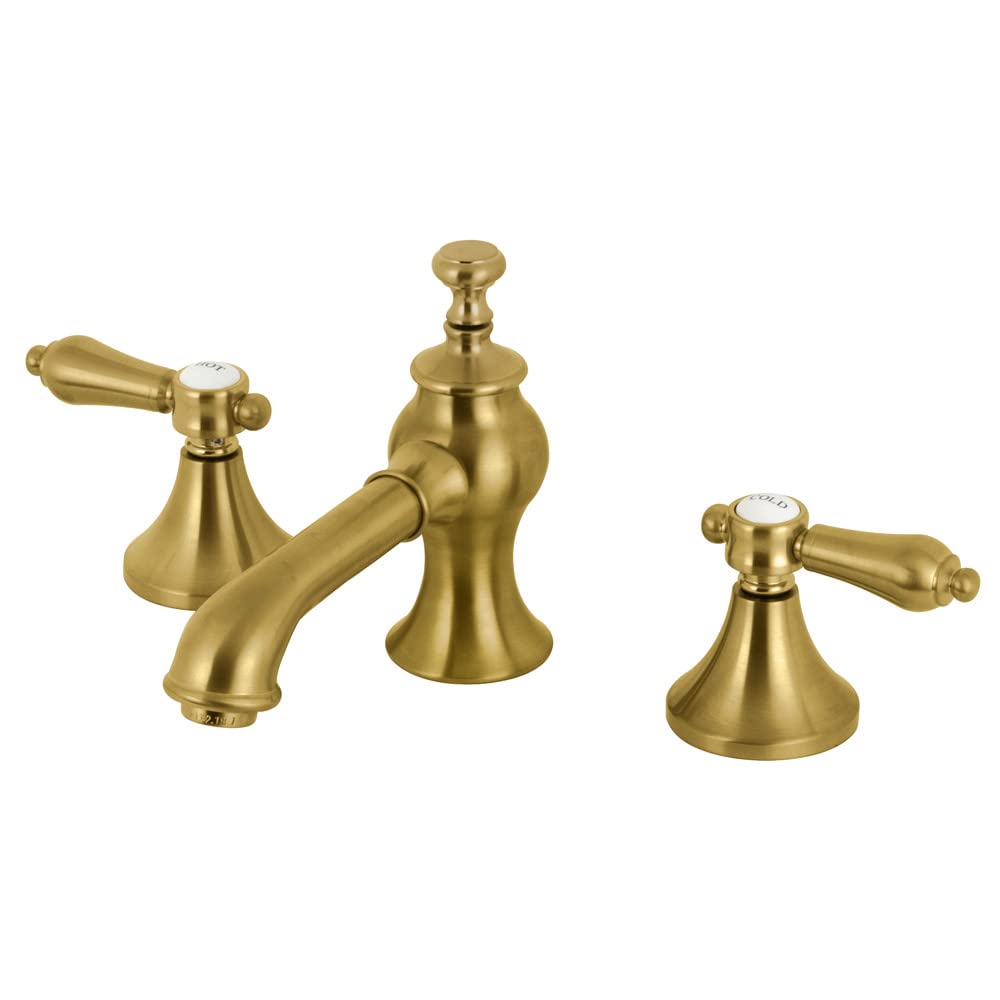 Kingston Brass KC7067BAL Heirloom 8 in. Widespread Bathroom Faucet Brushed Brass