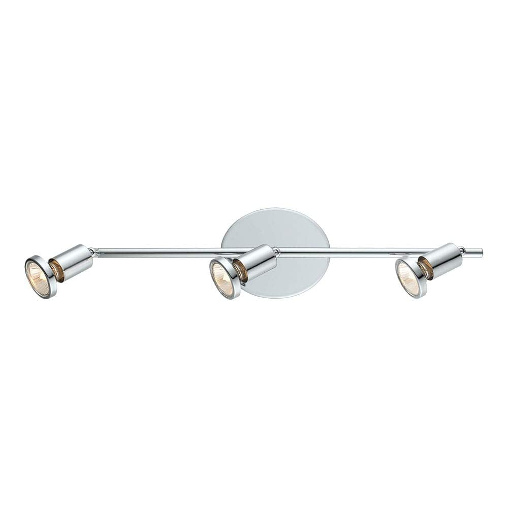 3-Light Chrome Track Light Modern Contemporary Iron