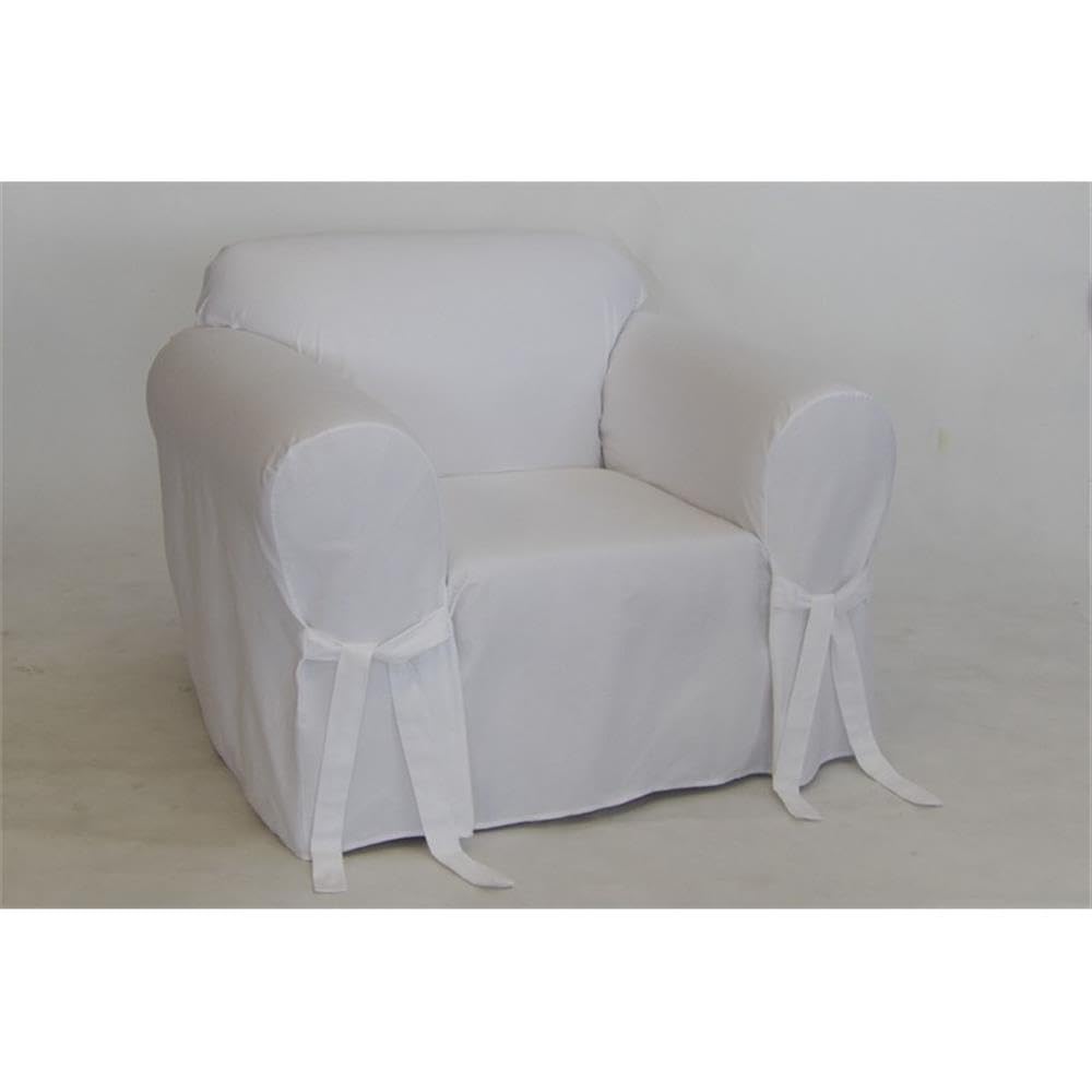 Classic Slipcovers Solid White Twill Chair slipcover Cahir