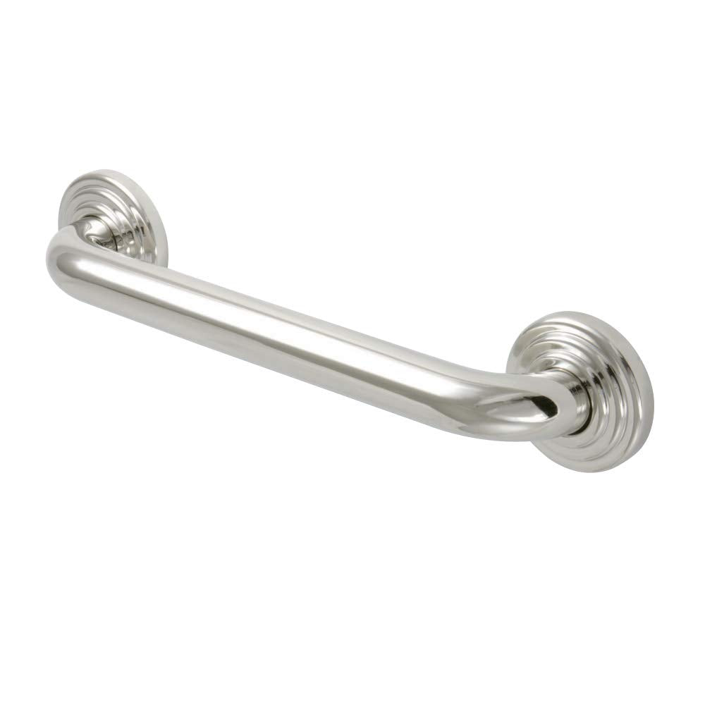 Kingston Brass DR314126 Restoration 12-Inch Decorative 1-1/4-Inch OD Grab Bar Polished Nickel