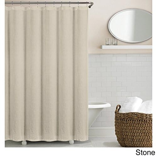 Echelon Home Washed Belgian Shower Curtain