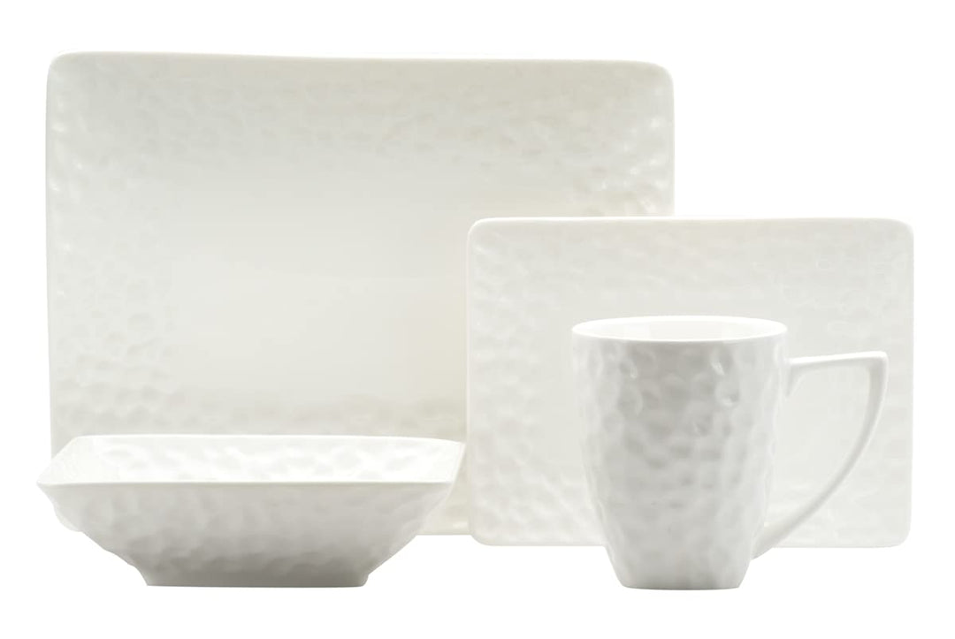 Red Vanilla RV750-516 Vanilla Marble Rectangular Dinner Set - 16 Piece