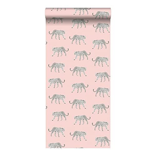 Pink Jaguars Wallpaper 20.9 X Animal Print Wildlife Washable