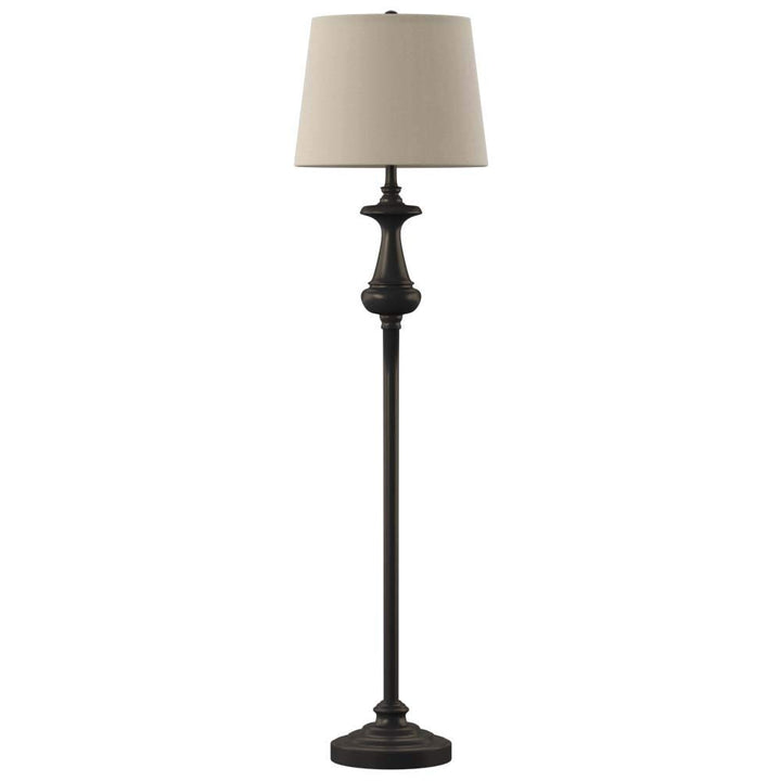 Traditional Bronze Metal Floor Lamp Brown Transitional