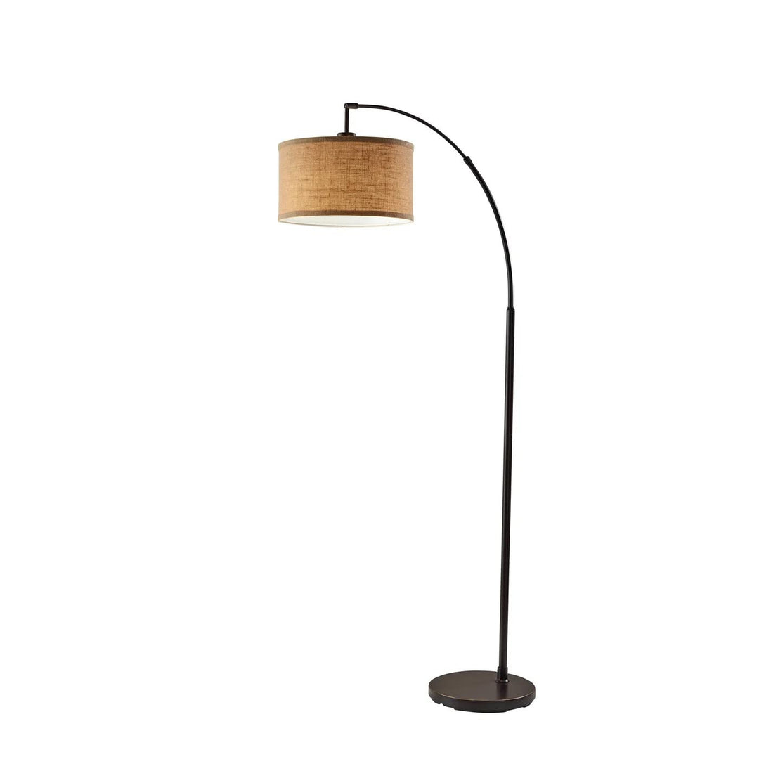 Adesso SL3993-26 Burlap Arc Lamp 14" D x 14" W x 68" H Antique Bronze