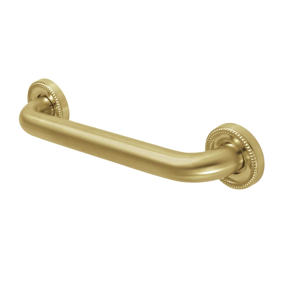 Kingston Brass DR914127 Camelon 12" Decorative Grab Bar Brushed Brass