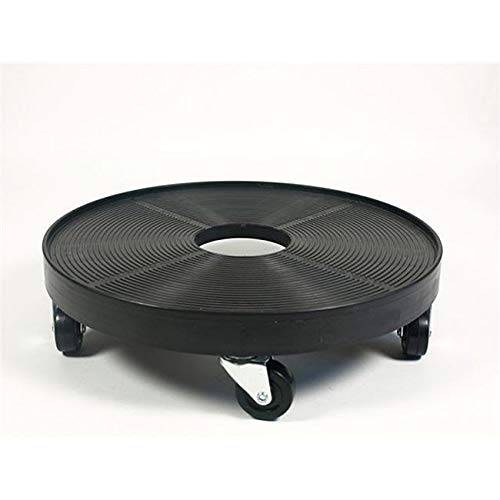 Black 16-inch Plant Dolly Round Metal Plastic