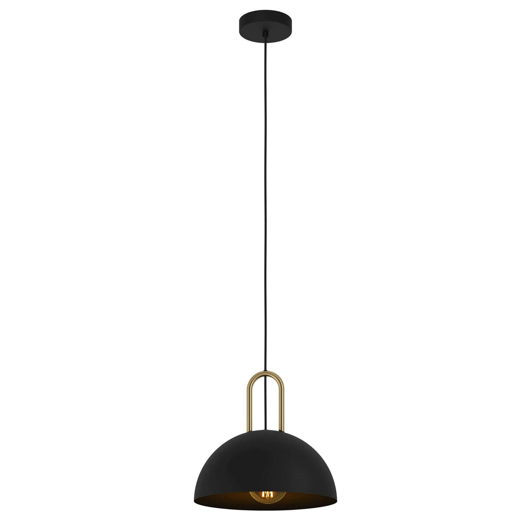 1 Light Black Gold Transitional Steel Dimmable