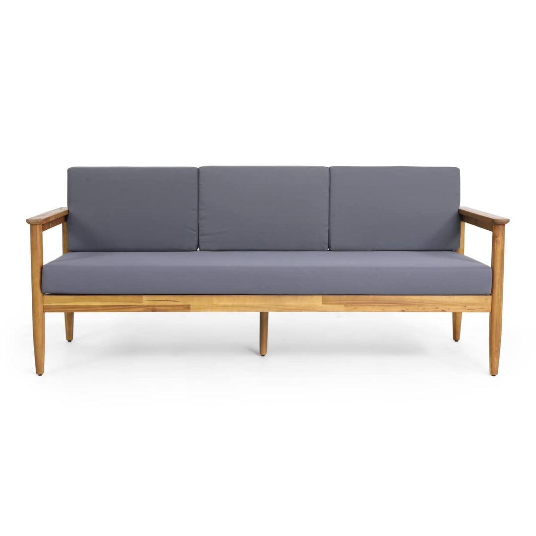 Christopher Knight Home Sofa Dark Gray + Teak