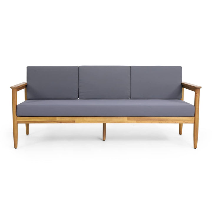 Christopher Knight Home Sofa Dark Gray + Teak