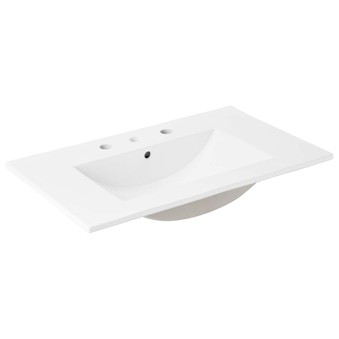 Modway EEI-4837-WHI Cayman 30" Bathroom Sink White