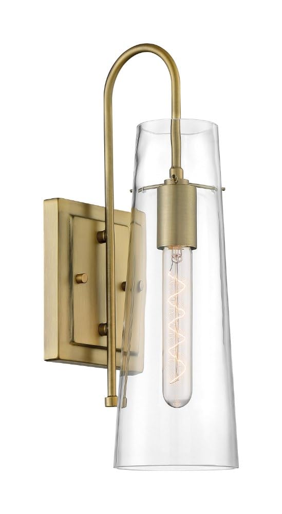 Nuvo 60/6869 Alondra 1 Light Wall Sconce Polished Nickel Finish with Clear Glass