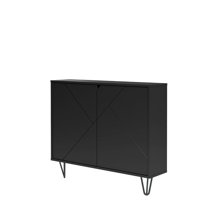 Nexera 132206 Slim 2-Door Storage Accent Cabinet Floating and Wall Mount Bar