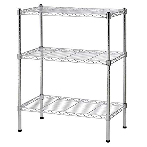 3 Tier Adjustable Wire Multiuse Organizing Rack Shelf Organizer Heavy Duty Steel