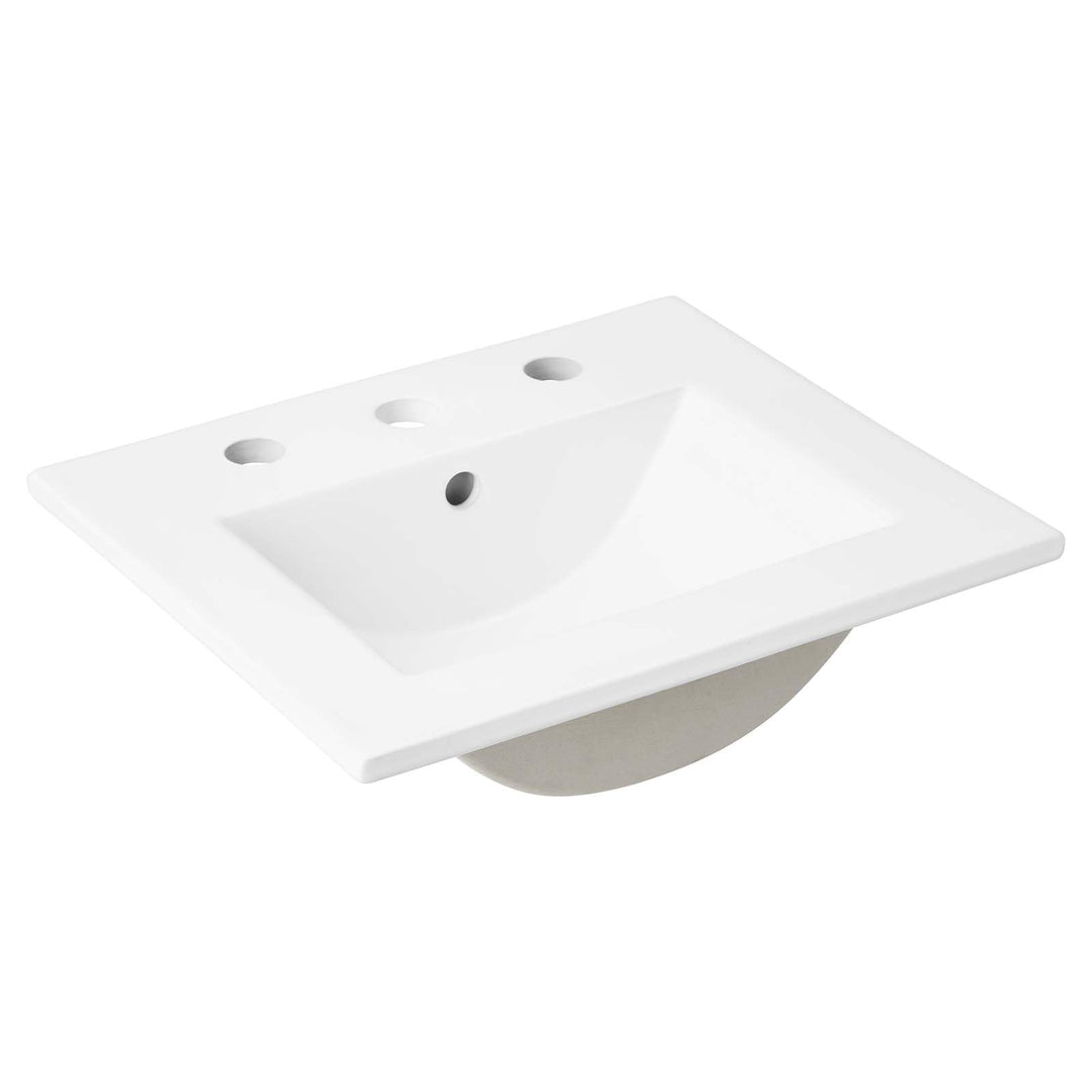 Modway EEI-4836-WHI Cayman 18" Bathroom Sink White