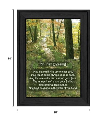 Irish Blessing By Trendy Decor4U Printed Wall Art Ready To Hang Framed