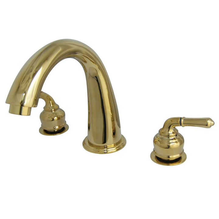 Kingston s KS2362 Naples Roman Tub Filler with High Rise Spout Polished Polished Brass