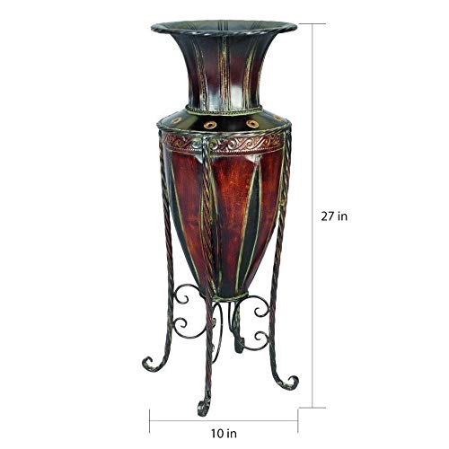 Tuscany Style Metal Vase Gold Rustic Iron