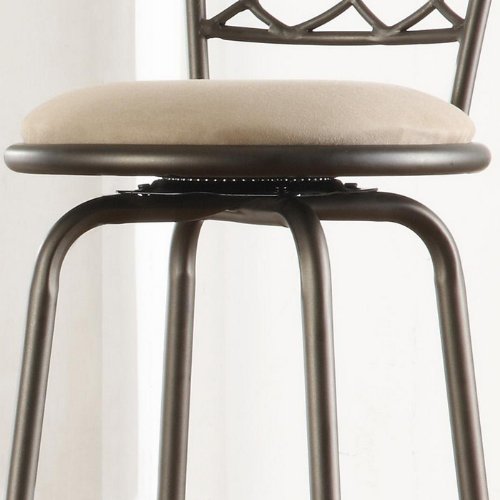 Home Creek Scrolled Detail Adjustable Swivel Barstools - Set of 3