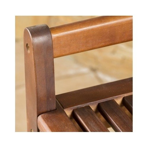 Outdoor Bar Stool Set of 2 Wood Mahogany Brown 30 Inch