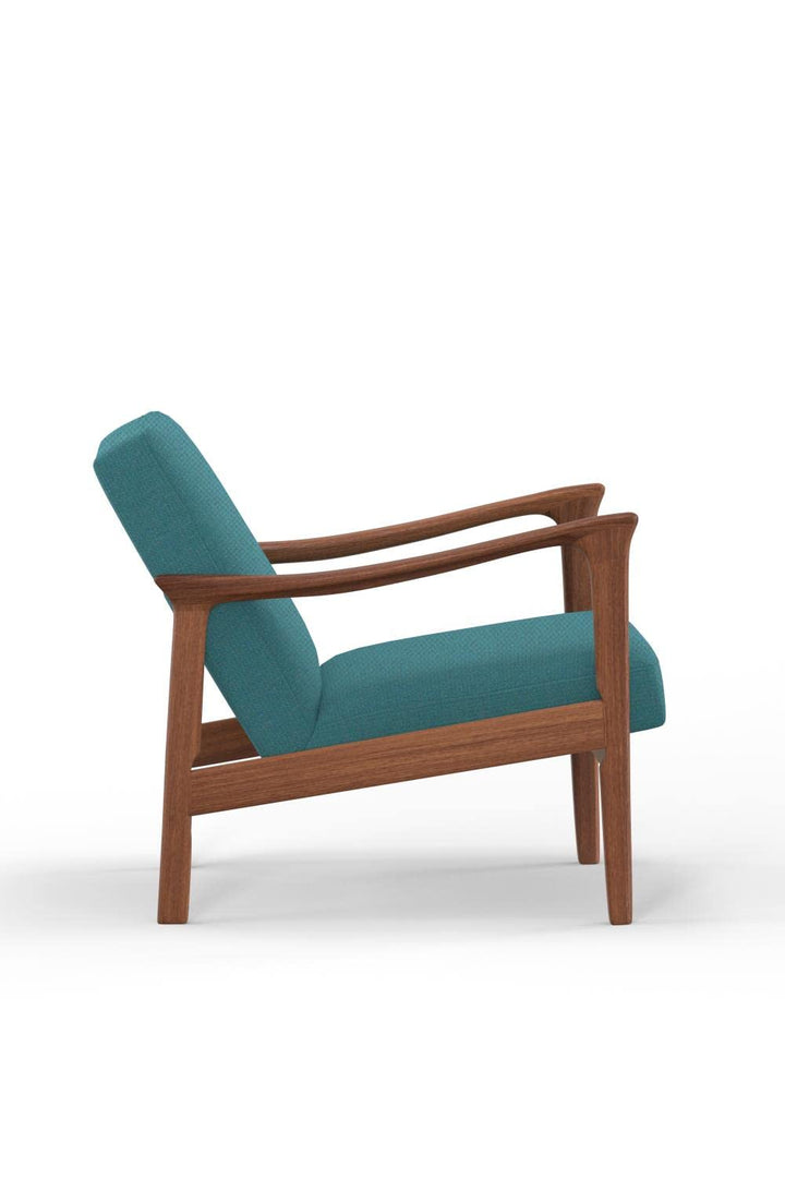 Alpine Furniture Zephyr Chair Turquoise Upholstery - Diamond Home USA