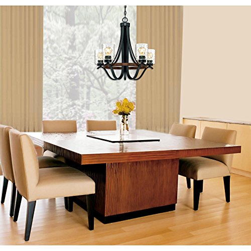 Westinghouse 6331900 nwell Five-Light Indoor Chandelier Textured Iron and