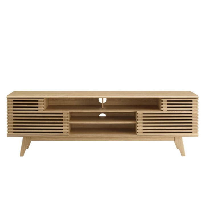 Modway Render Mid-Century Modern Low Profile 71 Inch Media Console TV Stand in