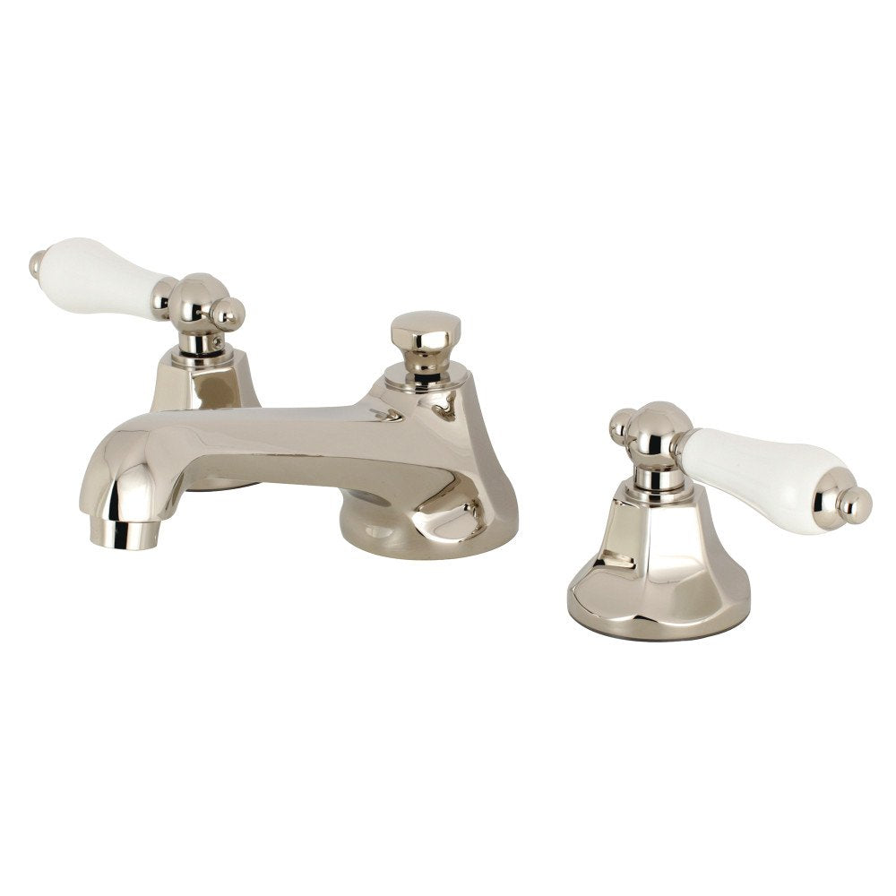 Kingston Brass K4466PL Metropolitan Widespread Bathroom Faucet 5-9/16 Inch in Polished Nickel