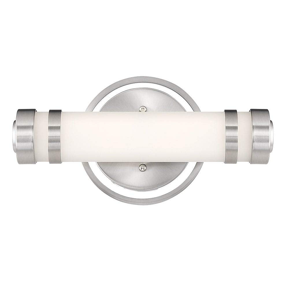 Good Brushed Nickel Led Bath Vanity Light Grey Modern Contemporary Metal