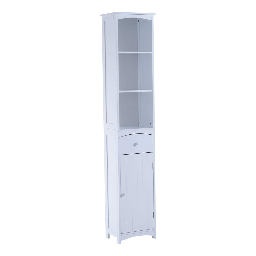 67" Free Standing Bathroom Tower Storage Cabinet Space Saving Floor Organizer - Diamond Home USA