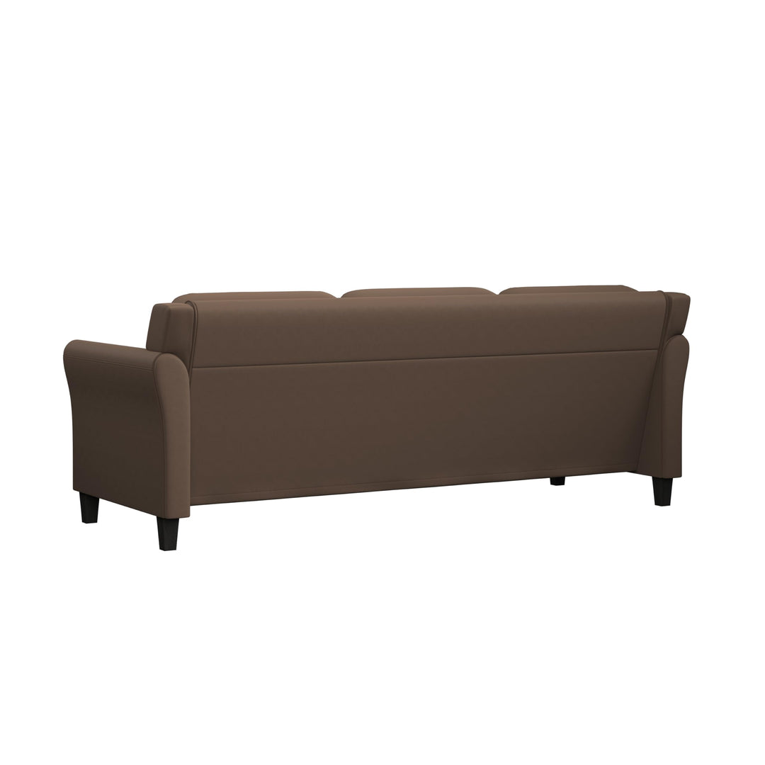 Lifestyle Solutions Harrington Rolled Arms Sofa 80.3"W x 31.5"D x 32.7"H Brown