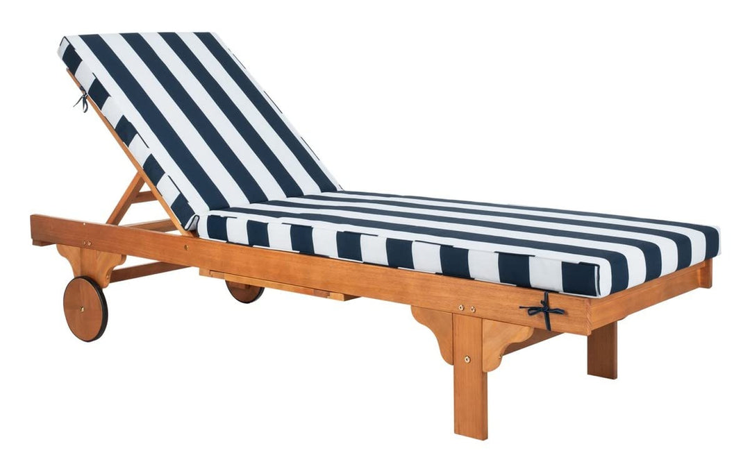 SAFAVIEH Outdoor Collection Newport Natural/ Navy & White Stripe Cushion