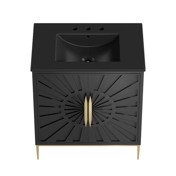 Modway Awaken Bathroom Vanity Cabinet 30" Black Black