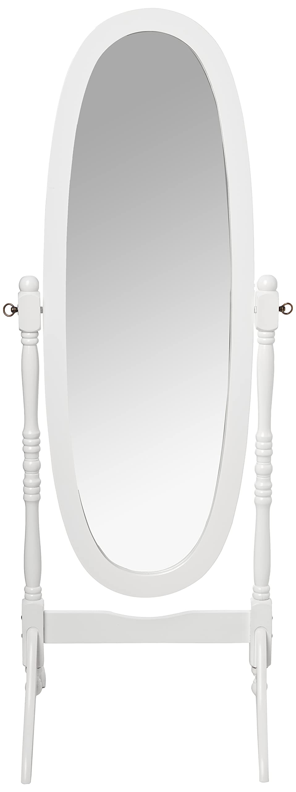 ORE Floor Mount International Cheval Standing Mirror 59.5" Height White Finish