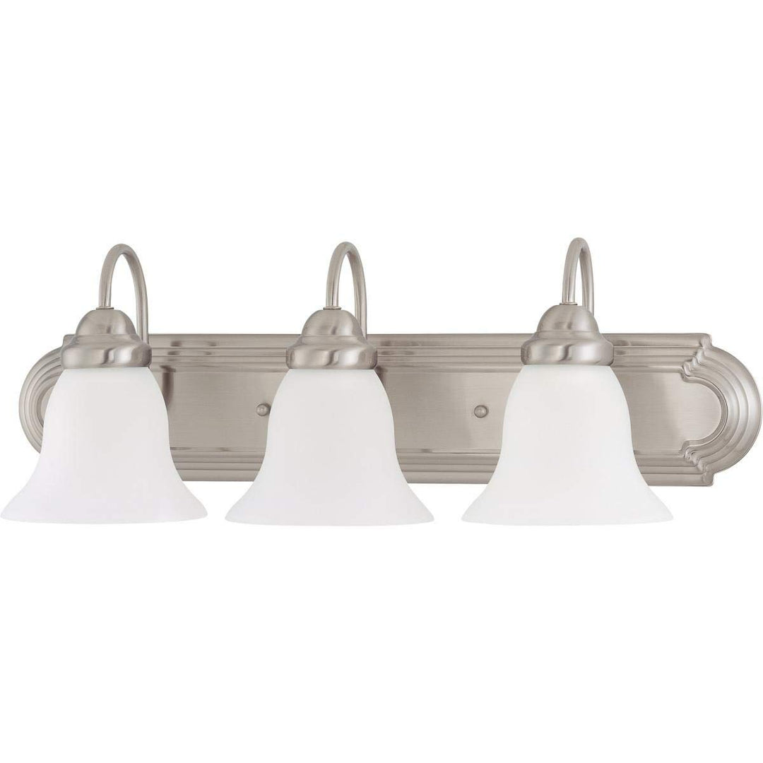 3 Light 24 in. Vanity Grey Traditional Metal Nickel Includes Hardware