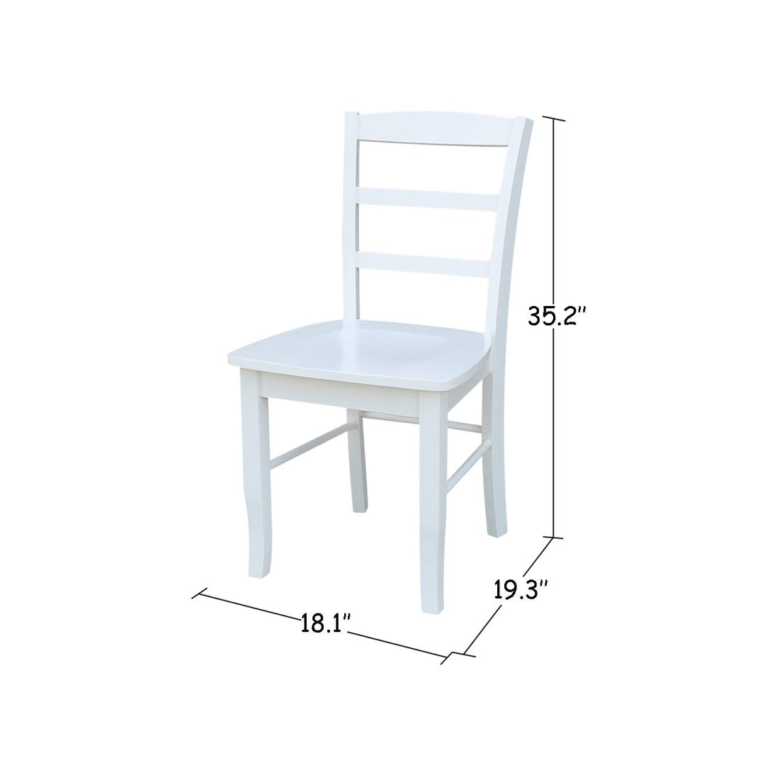 International Concepts Set of Two Madrid Ladderback Dining Chairs