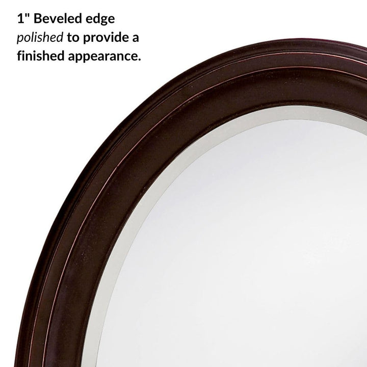 Howard Elliott George Oval Oil Rubbed Bronze all Mirror Oval Bevelled Hanging