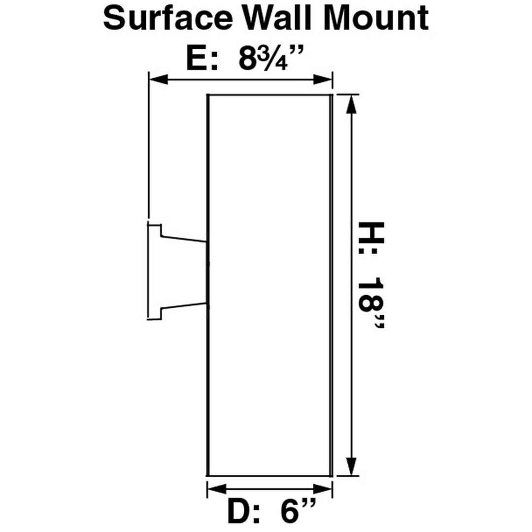 Volume Lighting V9646-5 Volume Lighting V9646 2 Light 18" Tall LED Outdoor