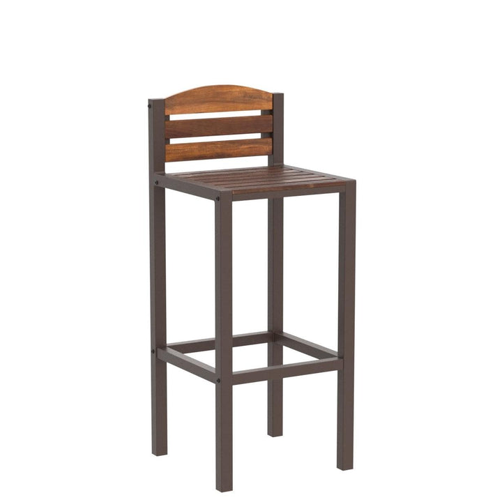 Christopher Knight Home Milos Acacia Barstools 2-Pcs Set Dark Brown / Rustic