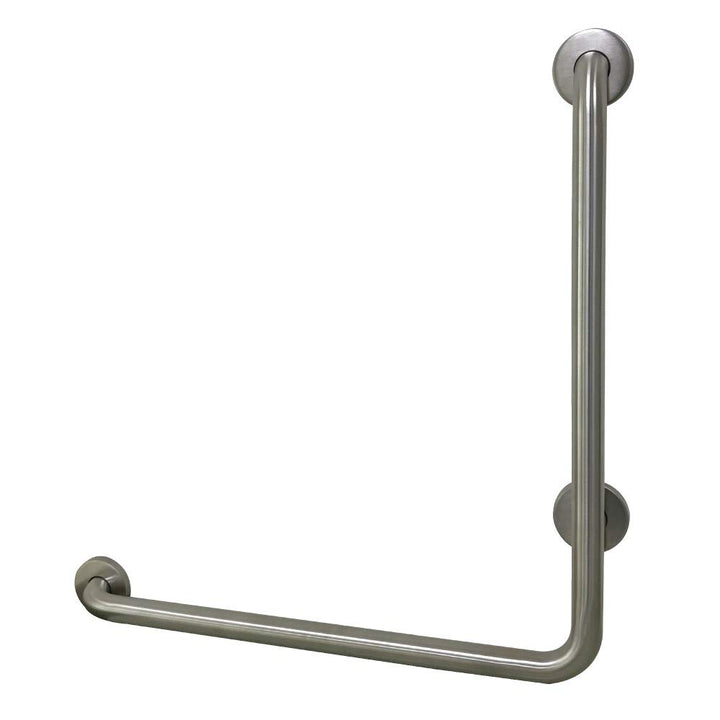 Kingston Brass GBL1424CSL8 24"x 24" L-Shaped Grab Bar - Left Hand Brushed Nickel