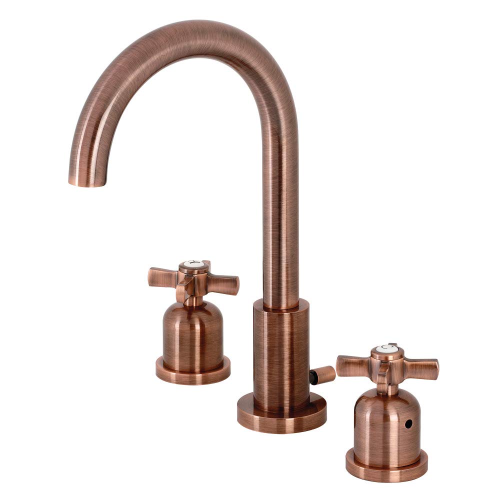 Kingston Brass FSC892ZXAC Millennium Widespread Bathroom Faucet Antique Copper