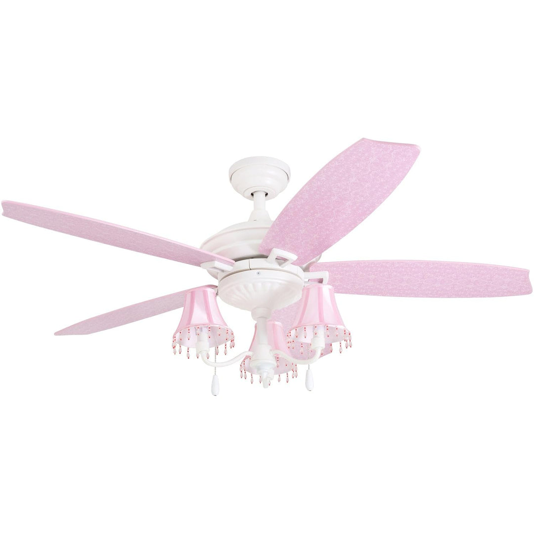 Prominence Home Elsa 48 Inch Princess Style Indoor LED Ceiling Fan with Light