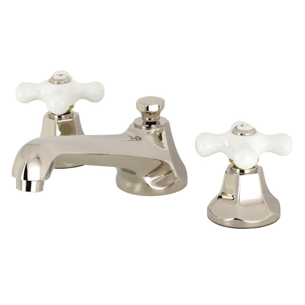 Kingston Brass K4466PX Metropolitan Widespread Bathroom Faucet 5-9/16 Inch in Polished Nickel