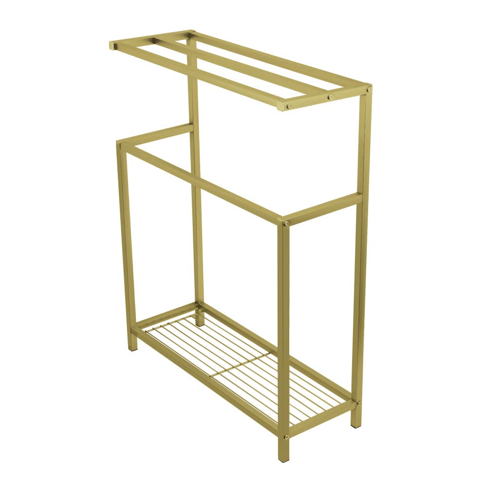 Kingston Brass SCC8367 Edenscape Freestanding Iron Towel-Rack Brushed Brass