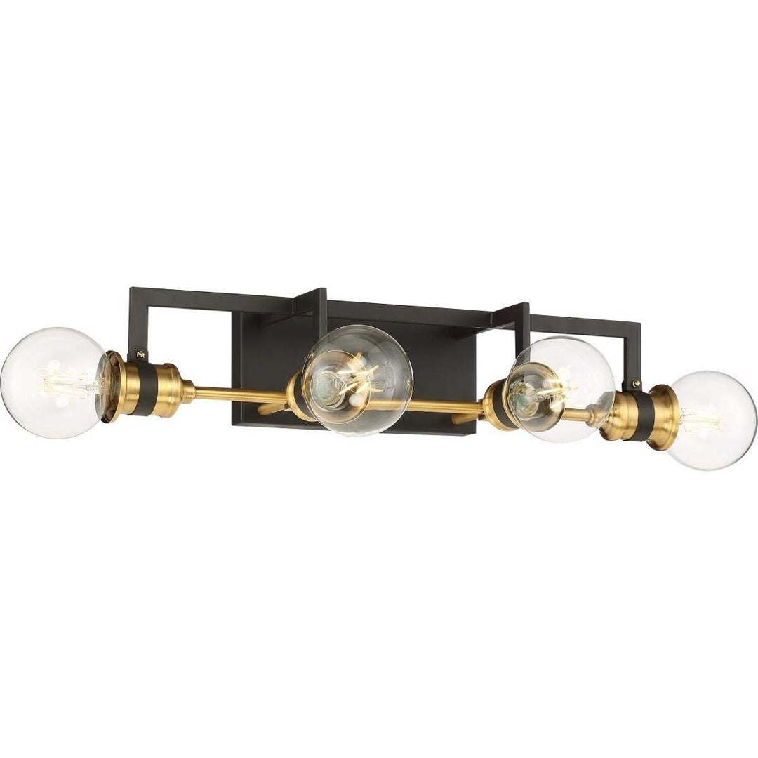 Intention 4-Light Vanity - Metallic Industrial Steel Brass Dimmable