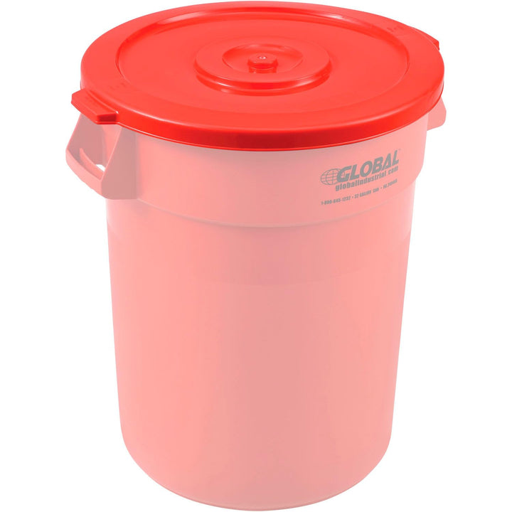 Global Industrial 32 Gallon Garbage Can Lid Red