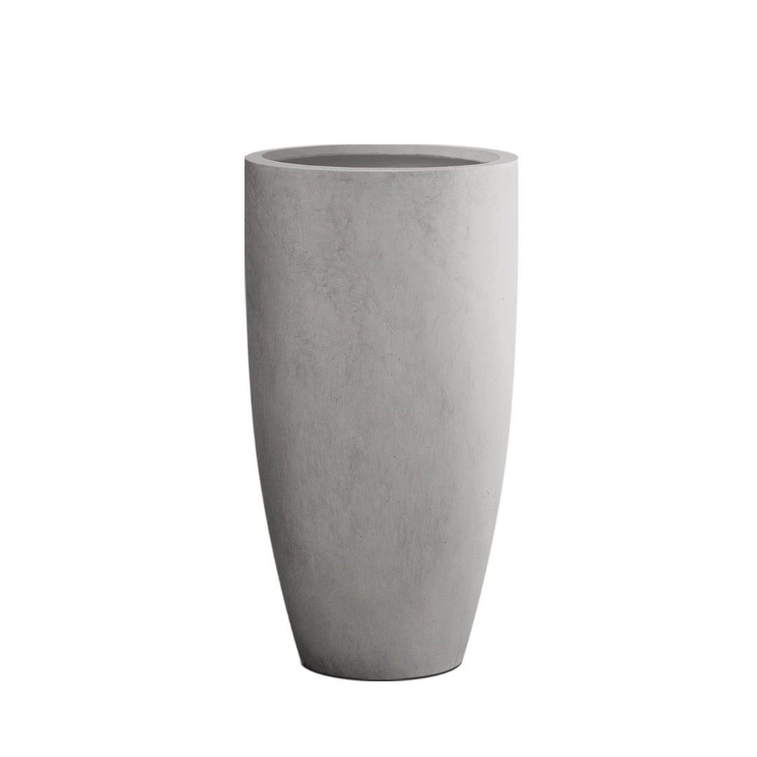 Plantara Round Tall Concrete/Fiberglass Indoor & Outdoor Lightweight