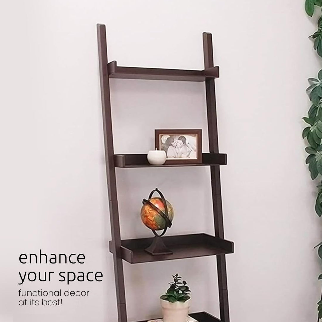 Kiera Grace Providence Hadfield 5 Tier Ladder Shelf Leaning Bookshelf Storage