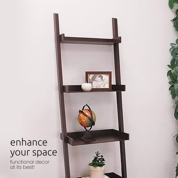 Kiera Grace Providence Hadfield 5 Tier Ladder Shelf Leaning Bookshelf Storage